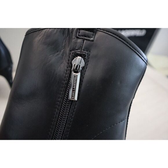 Karl Lagerfeld Women's Sz 5M Black Smooth Leather Embellished Ankle Boots - Picture 13 of 14